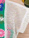 Fragmented Flower Hanging Neck Mesh Sunscreen Coat Swimwear - Mini Taylor