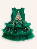 Christmas Tree Tulle Appliqué Dress