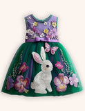 Flower Bunny Party Tulle Dress