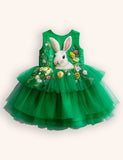 Flower Bunny Party Tulle Dress
