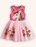 Flower Unicorn Party Tulle Dress