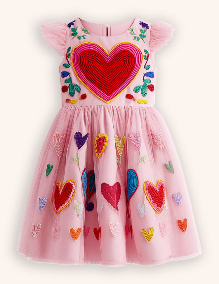 Valentine's Day Heart Party Tulle Dress