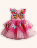 Flower Butterfly Party Tulle Dress