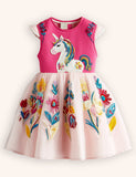 Flower Unicorn Party Tulle Dress
