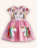 Flower Unicorn Party Tulle Dress