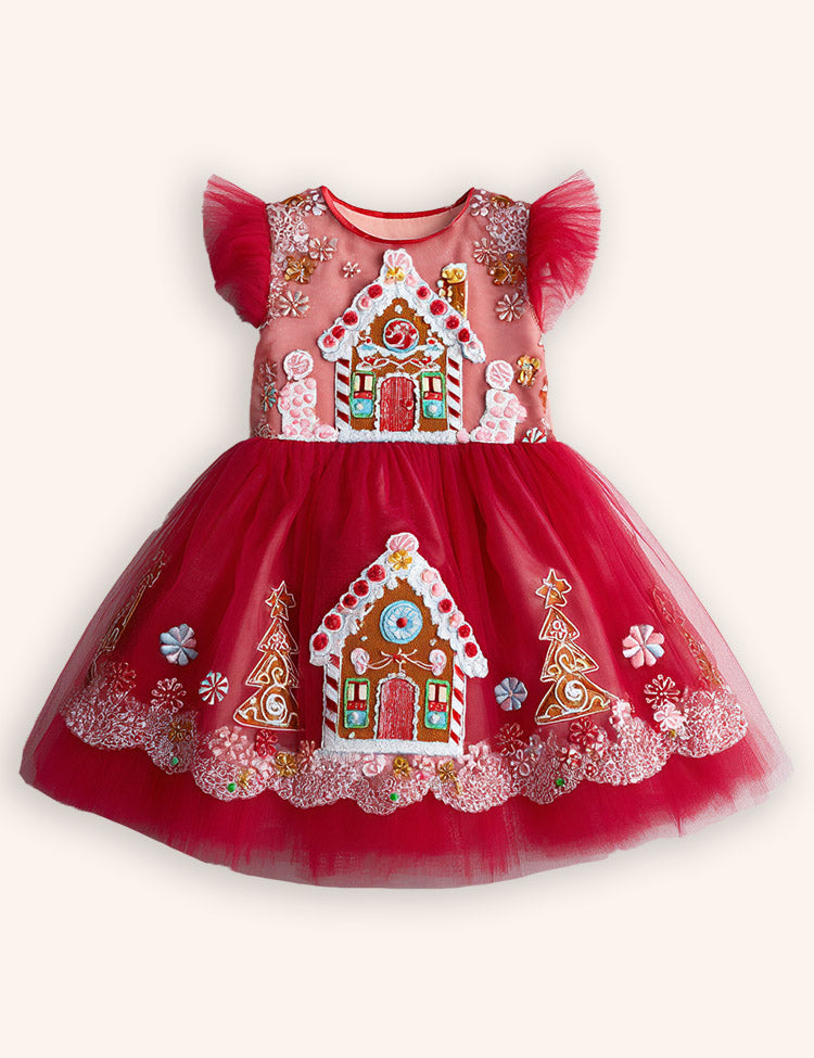 Tulle Gingerbread Christmas Tree Dress