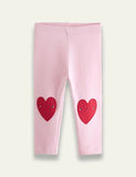 Heart Embroidered Leggings