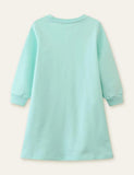 Kitten Printed Long Sleeve Dress - Mini Taylor