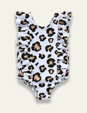 Leopard Lace Printed One-piece Swimsuit