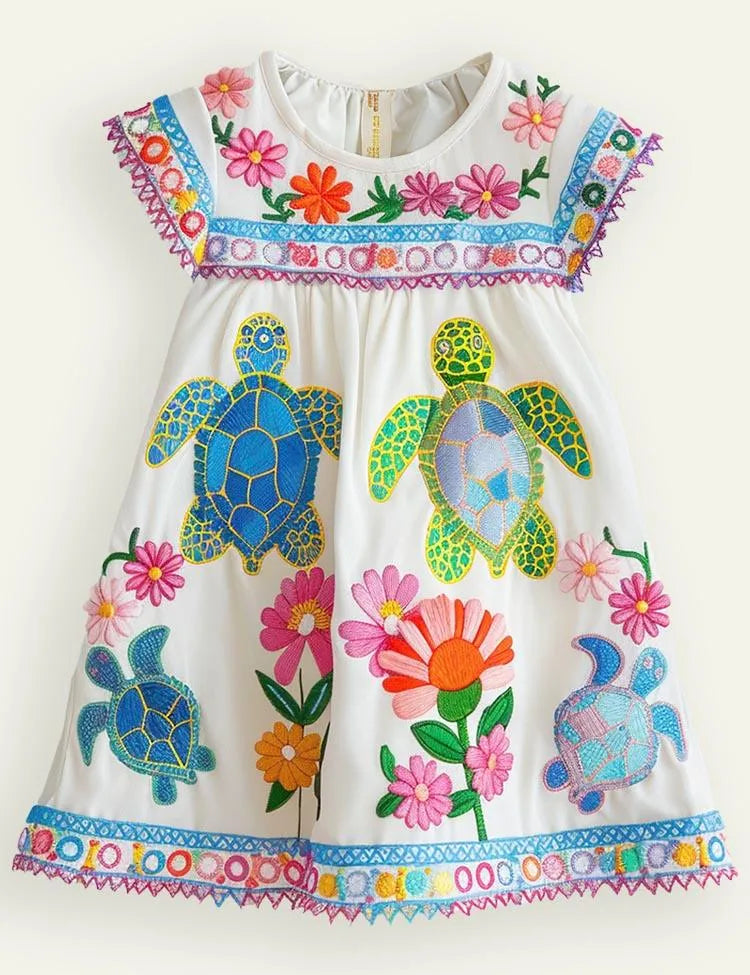 Turtle Appliqué Dress