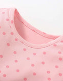 Polka Dot Printed Mesh Long Sleeve Dress - Mini Taylor