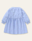 Rainbow Flower Appliqué Polka Dot Dress - Mini Taylor