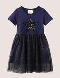 Star Sequin Mesh Dress