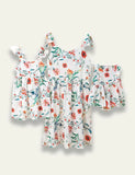 Suspender Floral Family Matching Dress