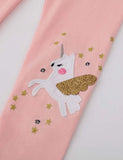Unicorn Appliqué Embroidered Leggings - Mini Taylor