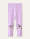Unicorn Printed Appliqué Leggings - Mini Taylor
