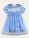 Butterfly Appliqué Tulle Dress