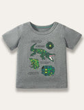 Crocodile Print Short Sleeve T-shirt