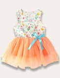 Easter Bunny Print Tulle Dress