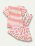 Easter Cartoon Bunny Stripe T-Shirt+Strap Dress - Mini Taylor