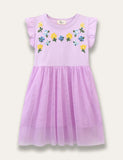 Floral Embroidered Tulle Dress
