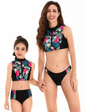 Floral Print Family Matching Swim Suit