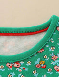 Floral Printed Bird Appliqué Dress - Mini Taylor