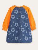 Flower Printed Denim Dress - Mini Taylor