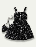 Heart Printed Lace Strap Dress - Mini Taylor