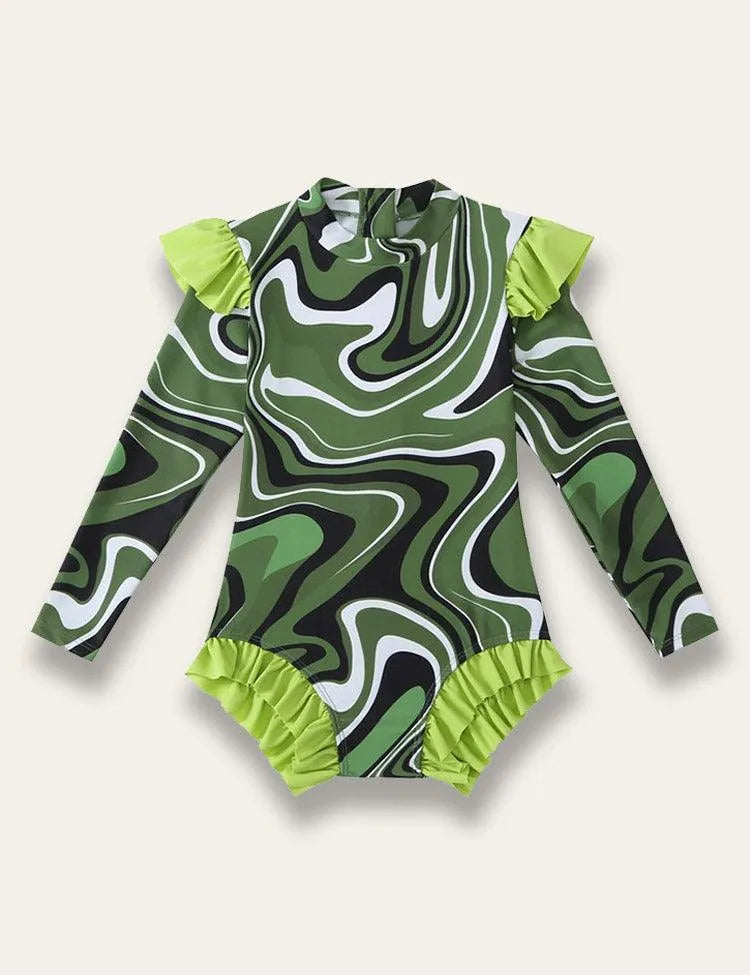 Multicolor Printed One-piece Swimsuit - Mini Taylor