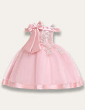 One-shoulder Bow Tulle Dress - Mini Taylor