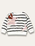 Puppy Appliqué Fleece Sweatshirt
