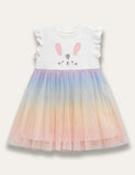 Rabbit Appliqué Tulle Dress