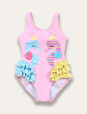Ruffled Flamingo Print Swimsuit - Mini Taylor