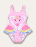 Ruffled Flamingo Print Swimsuit - Mini Taylor