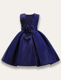 Solid Color Satin Princess Party Dress - Mini Taylor