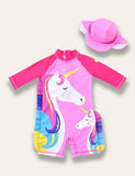 Star Unicorn Print Swimsuit