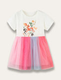 Unicorn Print Tulle Dress