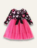 Valentine's Day Cartoon Heart Tulle Dress