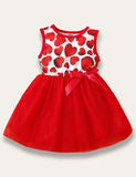 Valentine's Day Tulle Print Dress